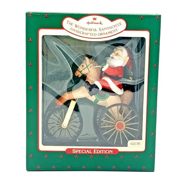 1988 'The Wonderful Santacycle' Hallmark Keepsake Vintage Ornament Original Box - Picture 2 of 6
